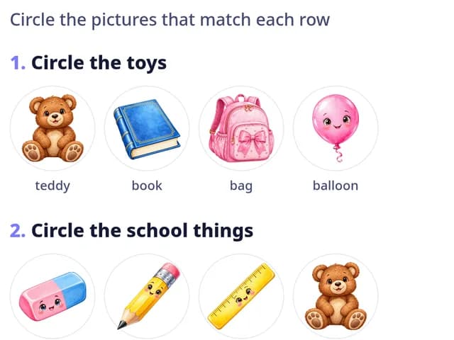 School things and toys