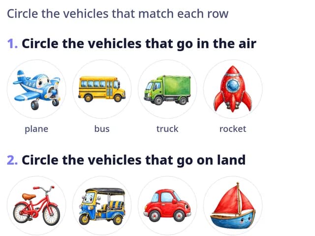Land, water and air vehicles