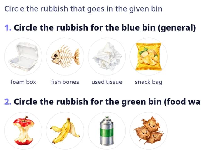 Sorting waste