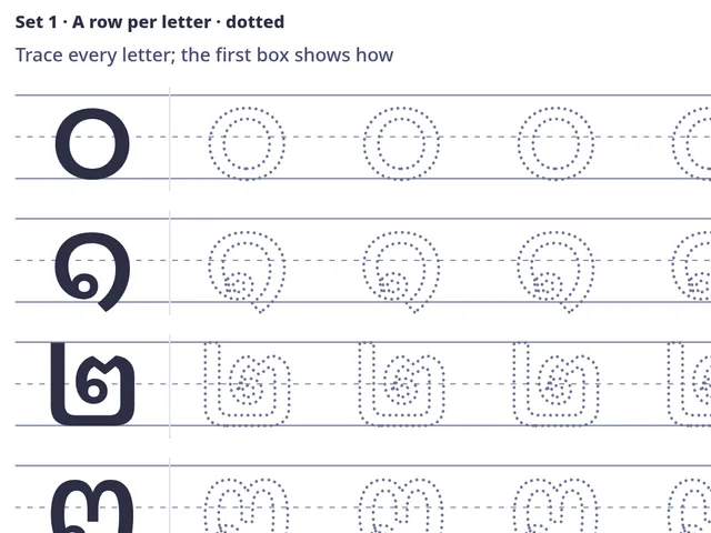 Trace Thai digits ๐–๙