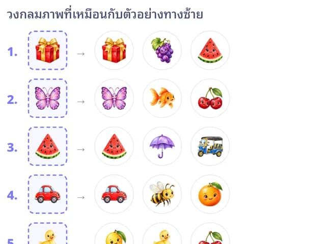 สังเกตภาพ (จับคู่/หาต่าง)
