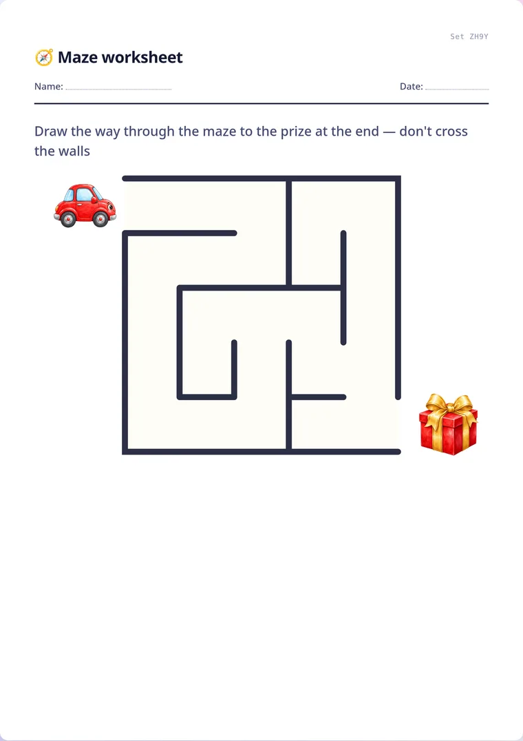 A real sheet: Maze