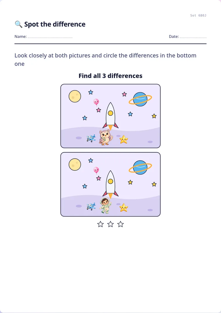 A real sheet: Spot the difference